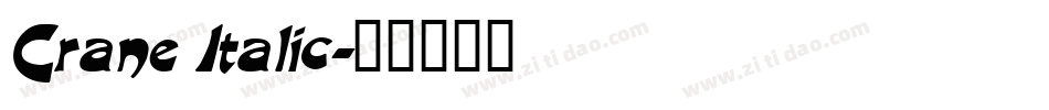 Crane Italic字体转换